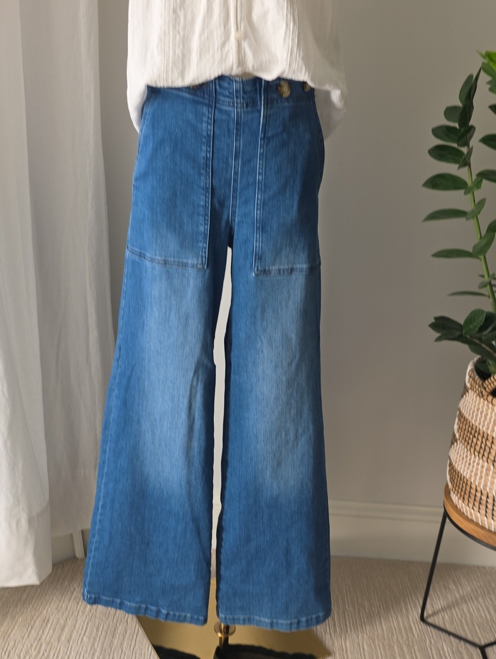 Pilcro From ANTHROPOLOGIE  Wide-Leg BLIE JEANS